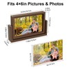 Mixoo 4x6 Picture Frame Rotating Photo Frame, Wooden Picture Frames