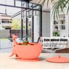 Cute Silicone Baby Feeding Bowl Spoon Set with Suction Base