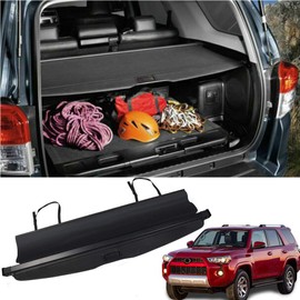 Marretoo for Toyota 4Runner Cargo Cover 2024 2010-2018 2019 2020 2021 2022 2023 for Toyota 4Runner Accessories Upgrade Version No Gap Black Retractable for 4Runner Trunk Cover Security Shield Shade