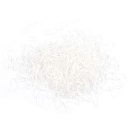 400 Pcs Elastic Bands Jumbo Large Size - Strong, Stretchy, Reusable Multi-Purpose Hair Ties for Hair, Crafts, and More (Clear Transparent - 4 Packs of 100 Pcs)