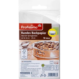 Profissimo Baking Paper Round (Diameter 26 cm - 28 cm), 10 Papers