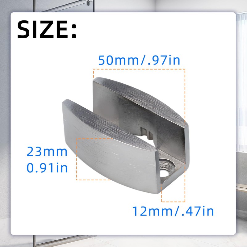 2 Pcs Bottom Guide for Sliding Shower Door, 304 Stainless