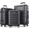 SHOWKOO Luggage Sets Expandable PC+ABS Durable Suitcase Double Wheels TSA