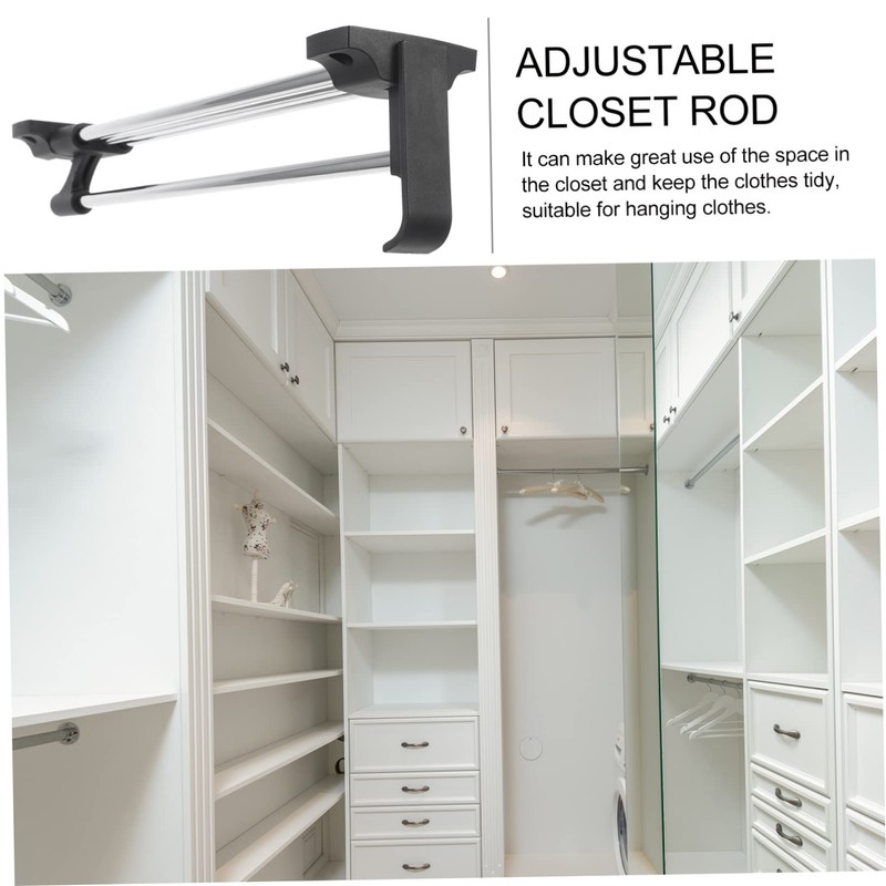 Ciieeo Stainless Steel Retractable Clothing Rack Hanging Coat Display Rack