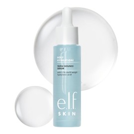 e.l.f. SKIN Holy Hydration! Triple Bounce Serum, 1.7% suero de ácido hialurónico para piel regordeta y flexible, hidratante e hidratante, vegano y libre de crueldad animal