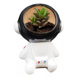 Muna Maceta Astronauta Cerámica Decorativa Florero Espacio