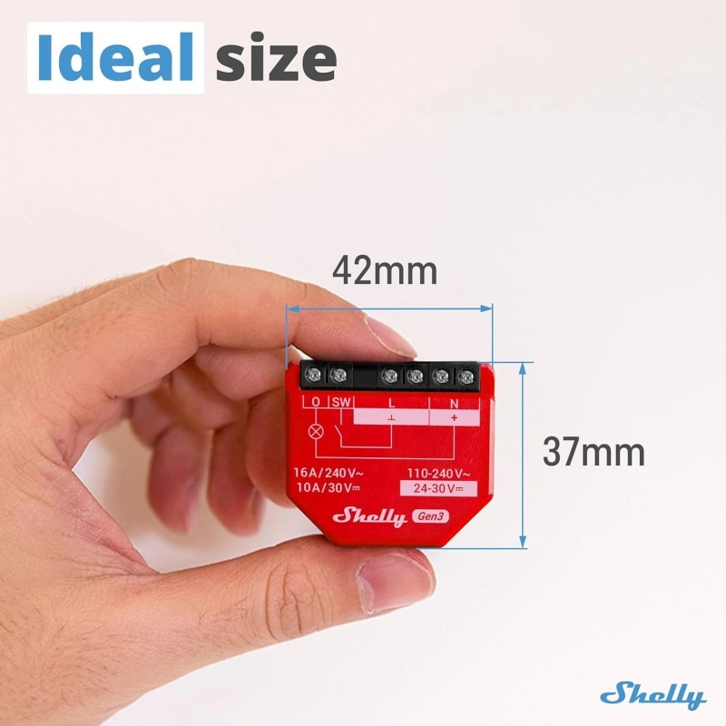 Rarewaves Shelly 1PM Gen3 | WiFi Smart Relay Switch with