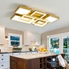 hesoge Modern Dimmable Led Ceiling Light with Remote Control 28.34"