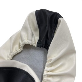 Honda Giorno (AF24) 2st (1992-1999) Black & White Special Design Seat Cover, Strong Rubber Type, Made in Japan (Thick Fabric) [Fabric Color: Black Seat/Side White/Stitching Color: Front and Rear
