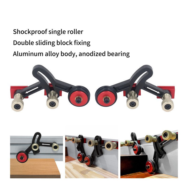 Left Right Bearing Roller Press Featherboard Feeding Guide Wheel for