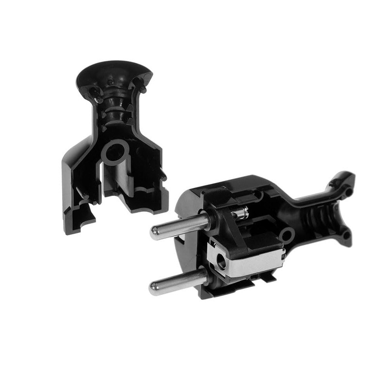 KEL Plug Uni-Schuko, straight and dismountable, 2p+Z Schuko, black