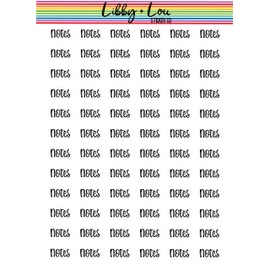 Notes Planner Sticker | Libby and Lou Sticker Co