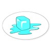 CafePress Melting Ice Cube Sticker Sticker (Oval 50 pk)