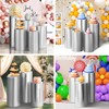Set of 3 - Silver Cylinder Pedestal Stand Covers, Flexible