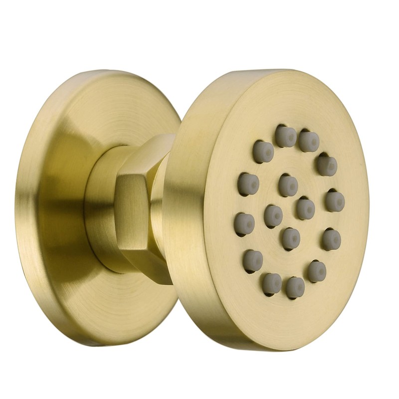 Solid Brass Body Spray Shower Jet - Round Massage Side