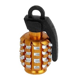 4 Valve Caps Silver Chrome Grenade Hand Grenade Grenade Car Truck Motorcycle Auto