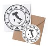 1 x Greeting Card & 10 cm Round Sticker Set
