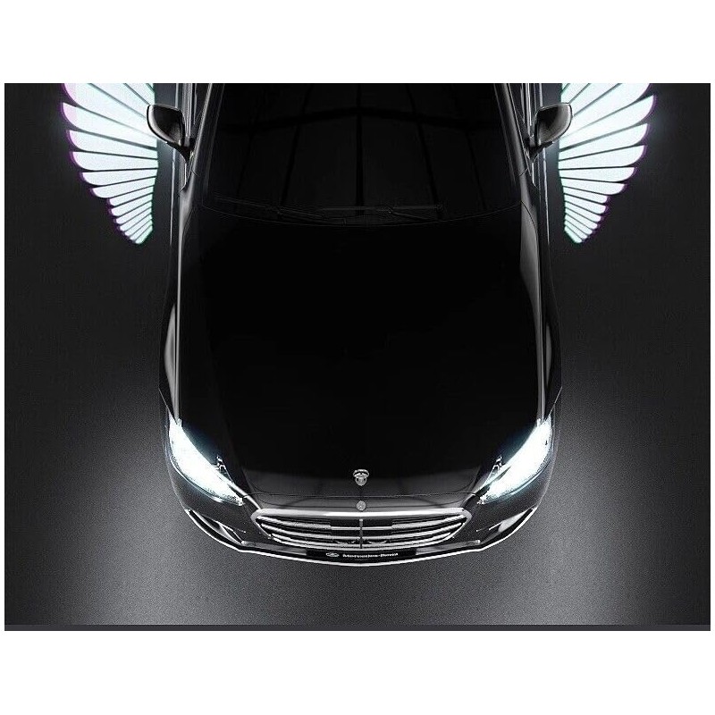 Car rearview mirror welcome led light universal Angel wings welcome