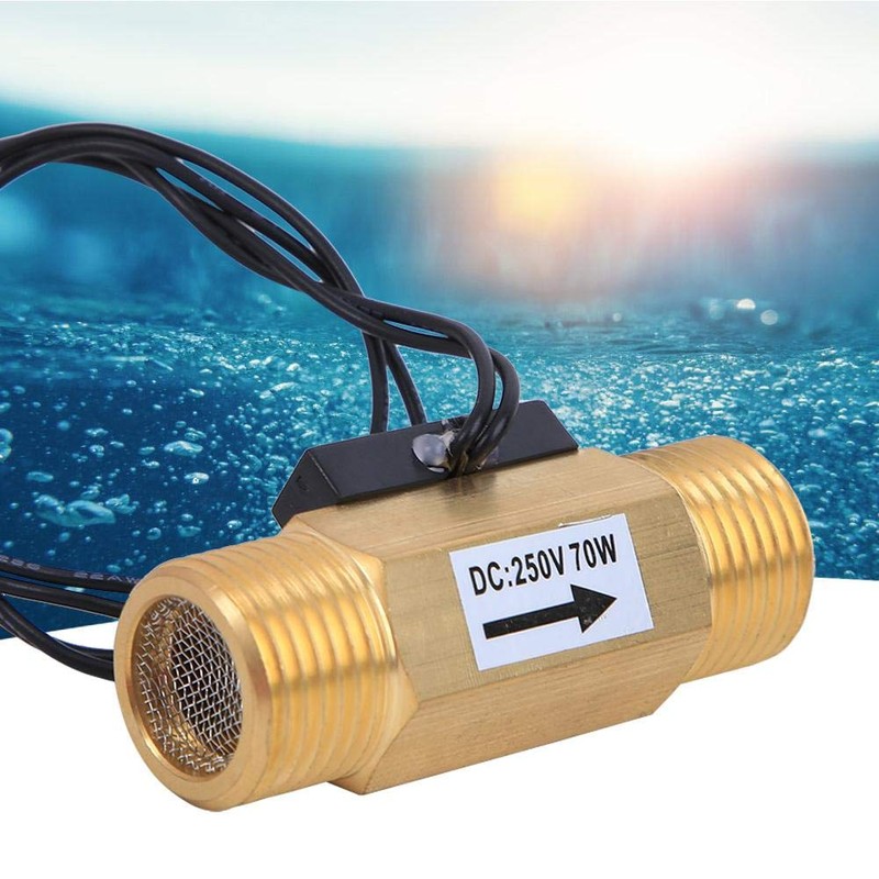 Flow Sensor, 1/2 Inch Interface Electromagnetic Flow Meter Water Flow