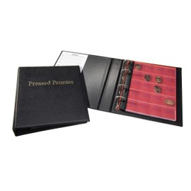 MC.Sammler Coin Album for 200 Pieces Pressed Pennies, Scrapbook for Elongated Coins, Squeezes, Pressings, Souvenir Coins, Black