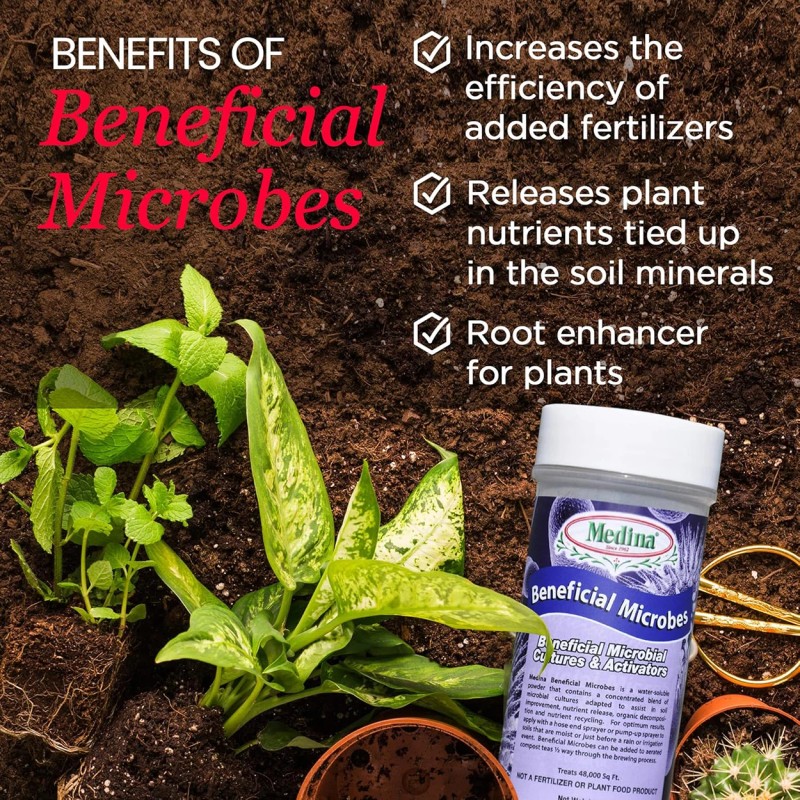 Medina Beneficial Microbes Soil Additive Aides Nutrient Uptake - 4