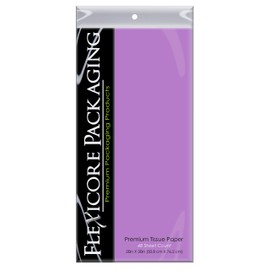 Flexicore Packaging Lilac Gift Wrap Tissue Paper XL | Size: 20 Inch X 30 Inch | Count: 48 Sheets | Color: Lilac