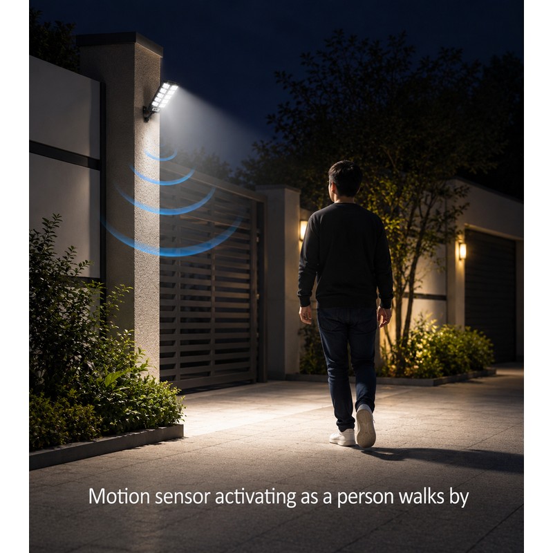 Solar Motion Sensor LED Outdoor Light for Home Security –