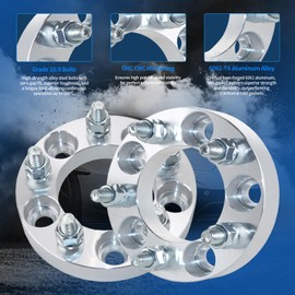 5x4.5 Wheel Spacers - 1 Inch 5 Lug Centric Wheel Adapters Compatible with Civic, Elantra, Sonata, Malibu, Fusion, Accord, Camry, Impala, RAV4, CR-V - Includes M12x1.5 Studs, 82.5mm Hub Bore - Set of 4