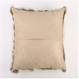 Manka Vesa Home Living Room Bedroom Decorative Soft Rabbit Fur Cushion Cover Throw Pillow Covers Case 18" 18"