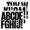 ZEYIYER 108 PCS Black Letter Stickers, 3 Inch Stick on