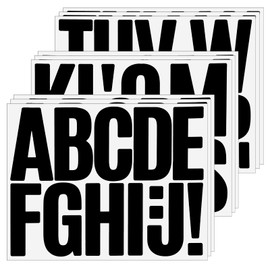 ZEYIYER 108 PCS Black Letter Stickers, 3 Inch Stick on Letters, Self Adhesive Alphabet Stickers, Waterproof Vinyl Letter Sticker for Poster Bulletin Board Mailbox Classrooms Decor