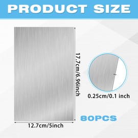 Therwen 5 x 7 Inch Flashing Aluminum Flashing Sheet Metal Roof Flashings for Shed Weatherproofing Areas of Roof Around Chimneys or Skylights(80 Pcs)