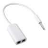 Mercader Digital Adaptador Splitter 3.5mm Audífonos Divisor Conector 2 Hembra