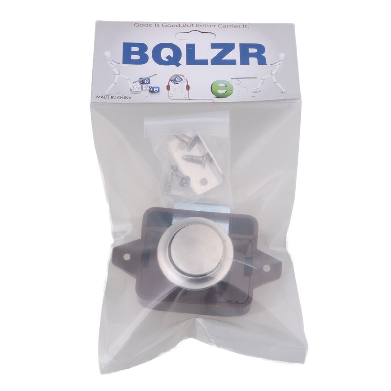 BQLZR 26mm Opening Hole Brown and Silver Keyless Push Button