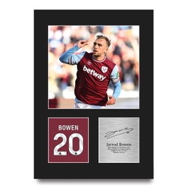 HWC Trading Jarrod Bowen Gifts Printed Signed Autograph Picture for Football Fans and Supporters - A4 Portrait