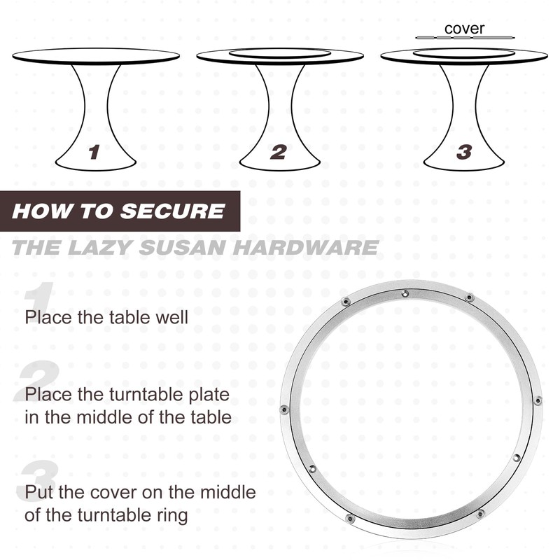 JaGely 2 Pack 14 Inch Lazy Susan Hardware Aluminum Alloy
