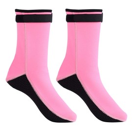 Calcetines de Buceo Calcetines de Neopreno de 3 Mm de Espesor Calcetines de Agua Térmica Calcetines de Buceo para Nadar Buceo Surf (Rosa)