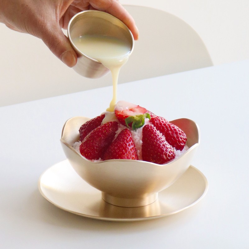 Notdam Bangjja Yugi Flower Shaved Ice Bowl + Round Spoon