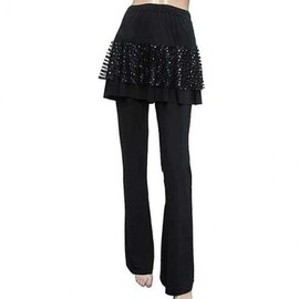 Dance Practice Wear: Sparkly Skirt, Lined Top, Sports Pants, Wrap Skirt Free Size/Style 1