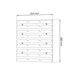 Wall hanging louvre panel for storage bins DIY