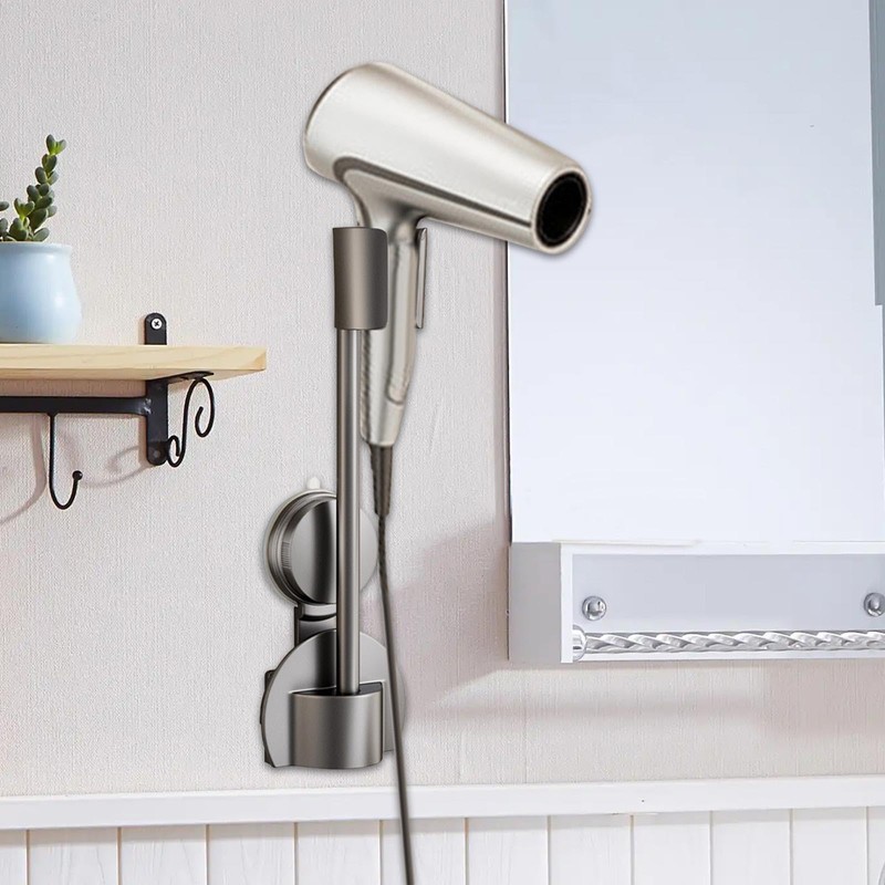 TENOL Hands Free Hairdryer Stand Wall Mounted Blower Stand Holder