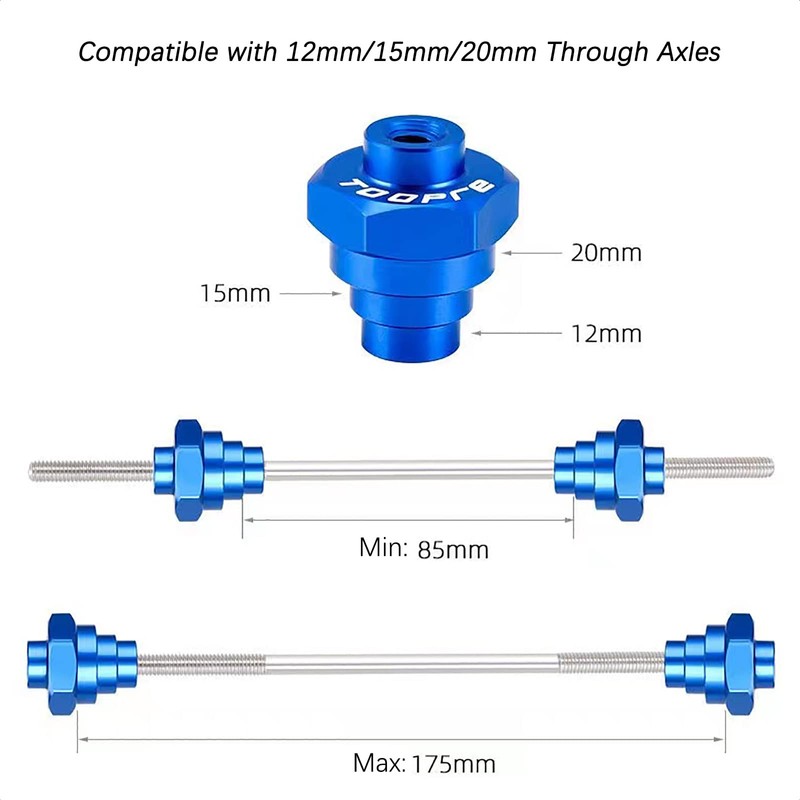 ALEOED Bike Wheel Truing Stand Thru Axle Adapter for All