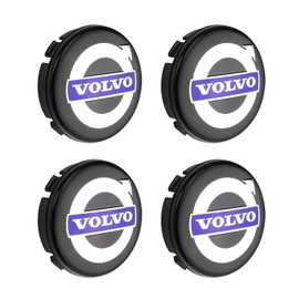 JANDH Wheel Hub Caps, Set of 4 Hub Caps 64 mm, Volvo Hub Caps, Car Hub Caps with Logo, Attached with Four Buckles for Volvo Hub Caps
