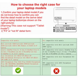 Alapmk - Funda protectora para Dell Latitude 3540/Dell Latitude 3530/Dell Latitude 3520/Latitude 5520 y MSI Modern 15 B12M de 15,6" (no compatible con Latitude 3510 3500/Latitude 5540 5530 5510), color negro