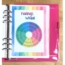 Handmade Feelings Emotions Wheel Tracker Two Sided Dashboard for use with Filofax A5