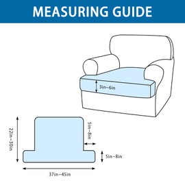 Imnopqr Couch Cushion Cover Leather Look T Cushion Slipcover Individual Seat Cushion Cover for Chair Stretch Sofa Seat Covers Furniture Protector Washable, Pets Friendly(1PCS T Chair, Grey)