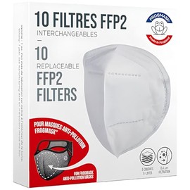 FROGMASK - Anti-pollution, anti-pollen, anti-dust mask - Cycling - Motorcycling - Unisex - Washable - Reusable - + 1 FFP2 filter - Made in France