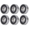 10Pcs Deep Groove Ball Bearing Rubber Seals Extra Light Series