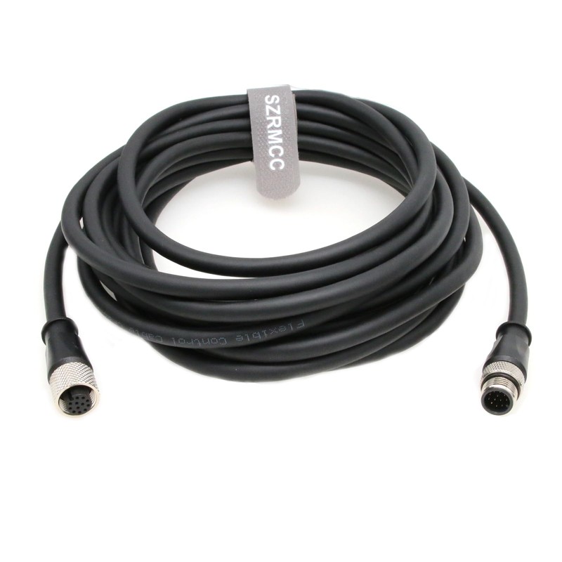 SZRMCC M12 A Code 12 Pin Male to Female Sensor