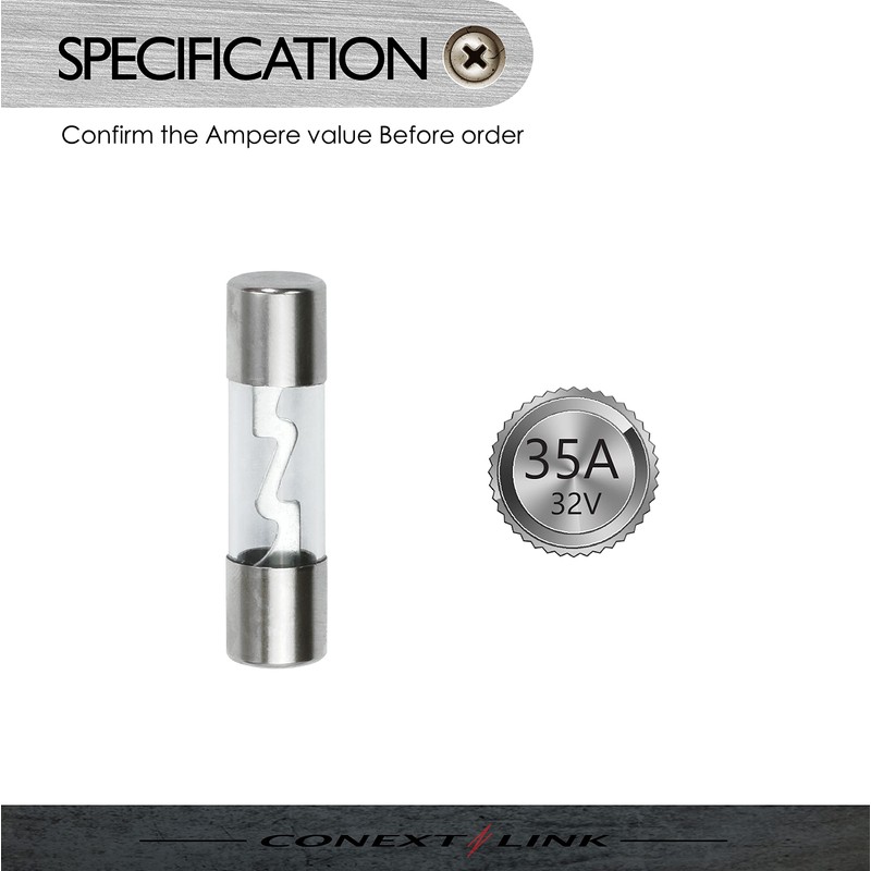 Conext Link AGU35-10 Nickel 35 Amp AGU Fuse 10 Pack
